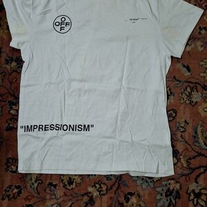 Off-White Short Sleeve Tee - White with Black Print